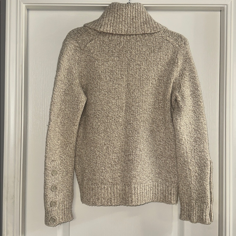 Banana Republic Heritage Wool Taupe Cowl Neck Sweater - Picture 5 of 10